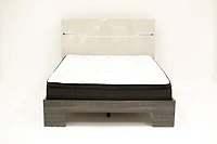 Benson Grey/ Brown Glossy Finish King Bed