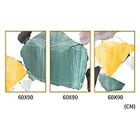 Marina Set of 3 Alloy Matt - Golden Frame Wall Art