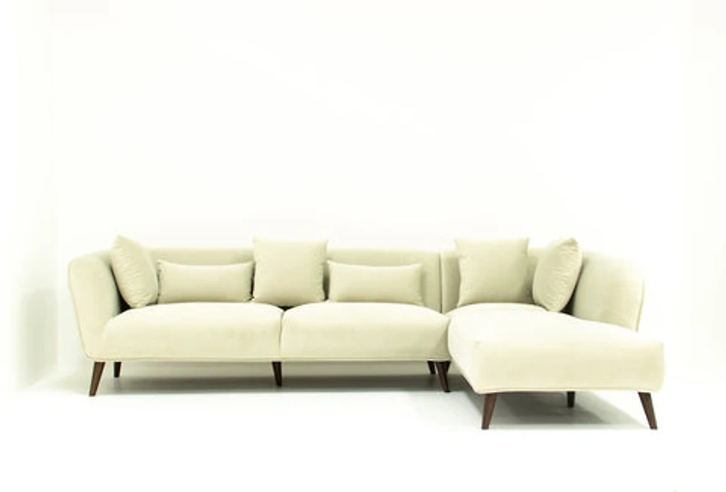 Modular Maja Velvet Sectional - Champagne
