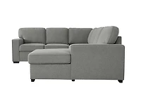 Morandi Sleeper Sectional RHF Chaise Storage - Dark Grey