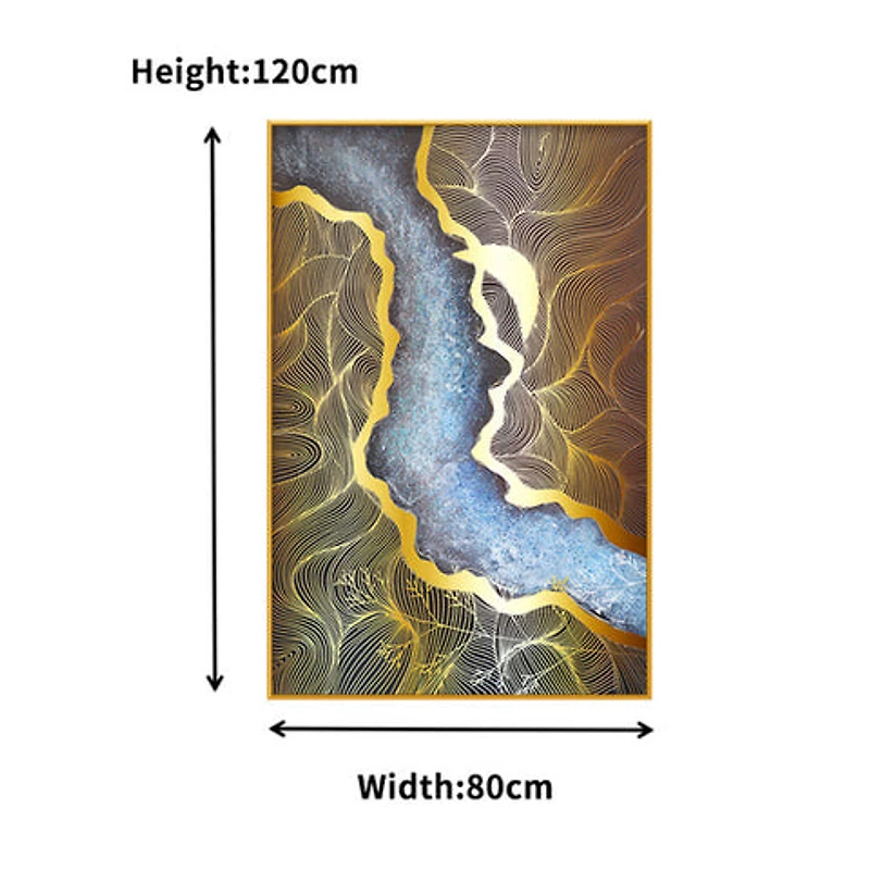 Visage Glass Golden Leaf - Golden Frame Wall Art