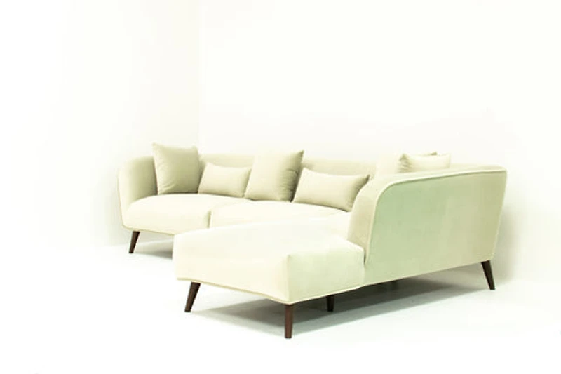 Modular Maja Velvet Sectional - Champagne