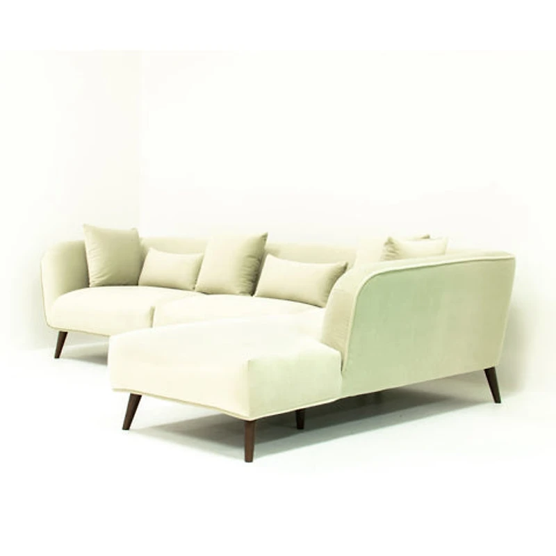 Modular Maja Velvet Sectional - Champagne