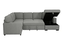 Morandi Sleeper Sectional RHF Chaise Storage - Dark Grey