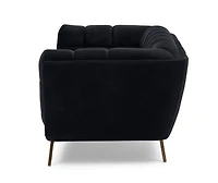 Yaletown Mid Century Accent Chair - Velvet Green - Greater Vancouver Furniture