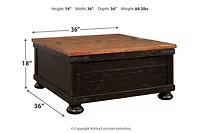 Valebeck Coffee Table with Lift Top