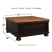 Valebeck Coffee Table with Lift Top