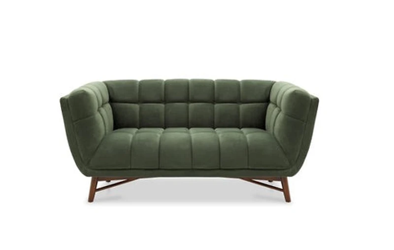 Kitsilano Loveseat - Velvet Forest Green #104