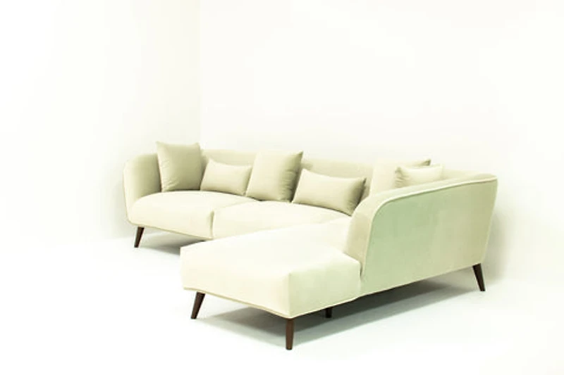 Modular Maja Velvet Sectional - Champagne