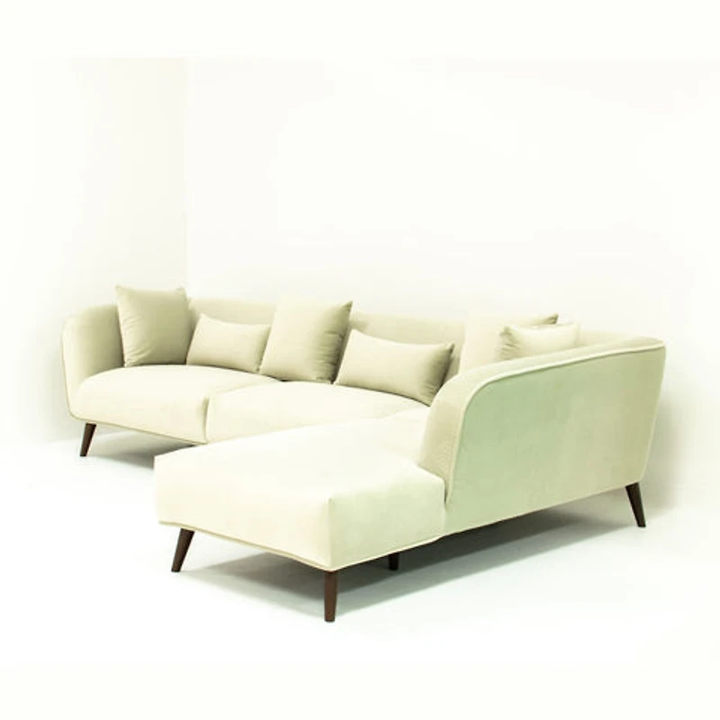 Modular Maja Velvet Sectional - Champagne