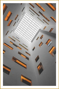Tribeca Set of 5 Alloy Matt - Golden Frame Wall Art