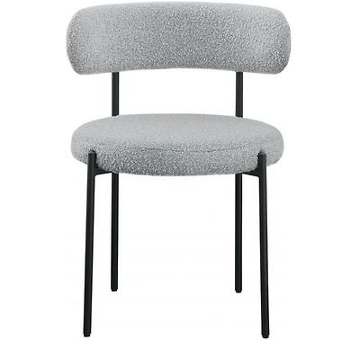 Ronda Dining Chair Boucle Fabric - Grey
