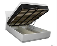 Zoe White Glossy King Storage Bed