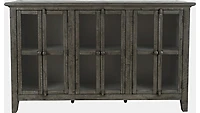 Rustic 6 Door High Cabinet 70" - Stone