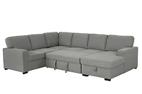 Morandi Sleeper Sectional RHF Chaise Storage - Dark Grey