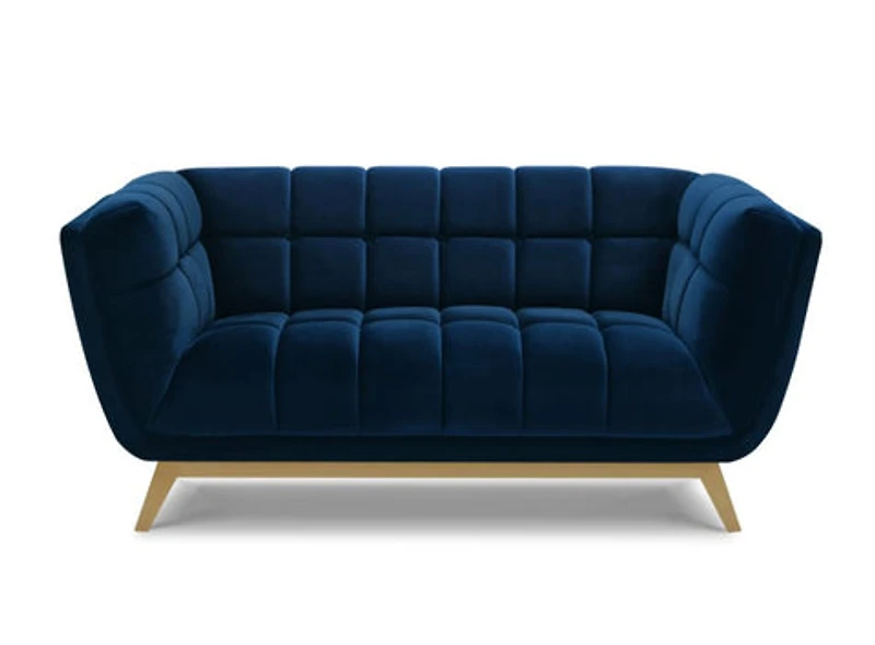 Yaletown Mid Century Loveseat - Dark Blue
