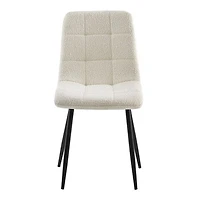 Lucas Fabric Dining Chair - Pearl Boucle