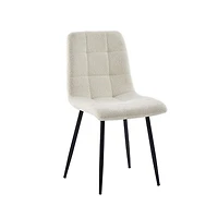 Lucas Fabric Dining Chair - Pearl Boucle