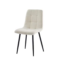 Lucas Fabric Dining Chair - Pearl Boucle