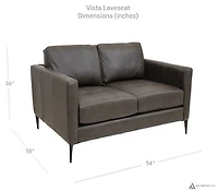 Vista Leather Loveseat - Proudly Made in Canada