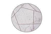 KATYA GOLD ROUND MARBLE COFFEE TABLE WIRE METAL BASE