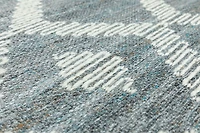 BATIM MACHINE WOVEN RUG IVORY/TEAL