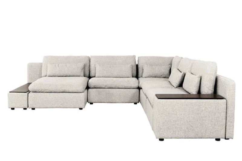 Morgan 5 pcs Sectional Modular (Large) - Cream