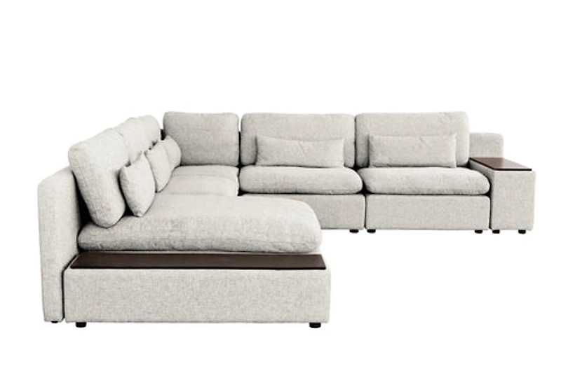 Morgan 5 pcs Sectional Modular (Large) - Cream