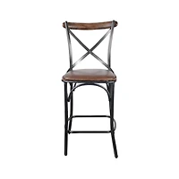 Metal Crossback Counter Stool