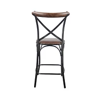 Metal Crossback Counter Stool