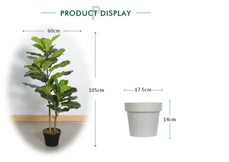 Fiddle Leaf Fig Faux Plant 105cm/ 41.3"