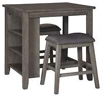 Caitbrook Counter Height Dining Room Table and Bar Stools (Set of 3)