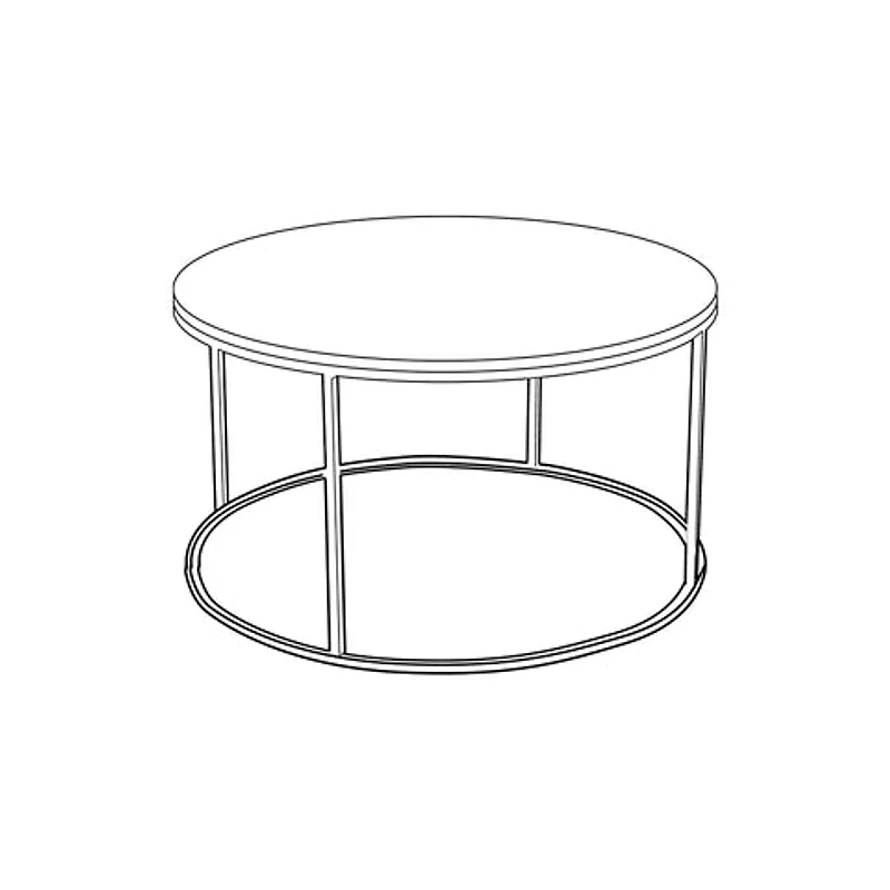 TANE Round Marble Coffee Table Brass Legs