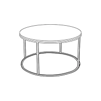 TANE Round Marble Coffee Table Brass Legs