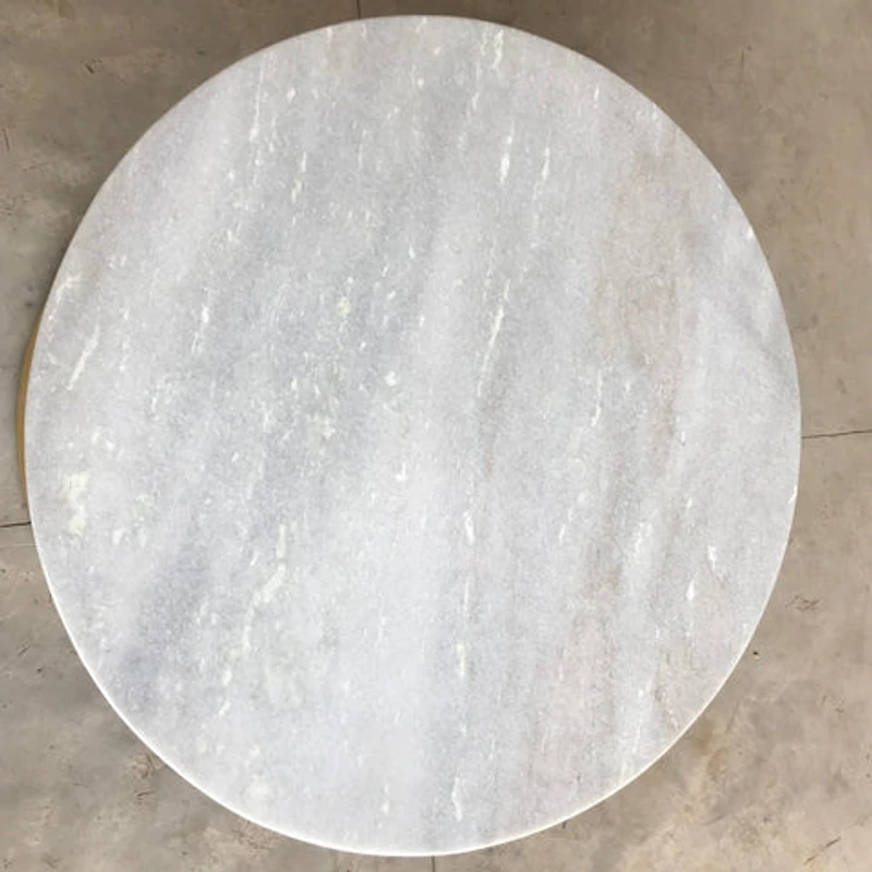 TANE Round Marble Coffee Table Brass Legs