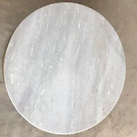 TANE Round Marble Coffee Table Brass Legs