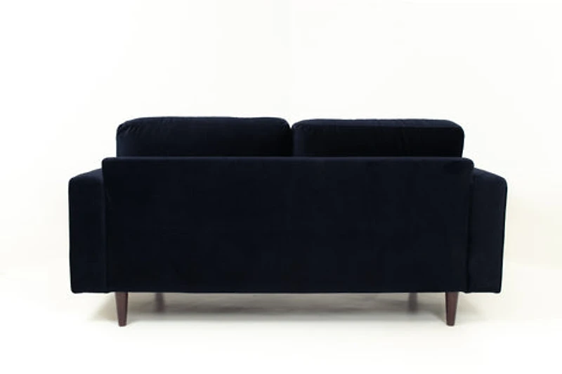 Robbie Velvet Loveseat - Blue