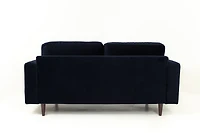 Robbie Velvet Loveseat - Blue