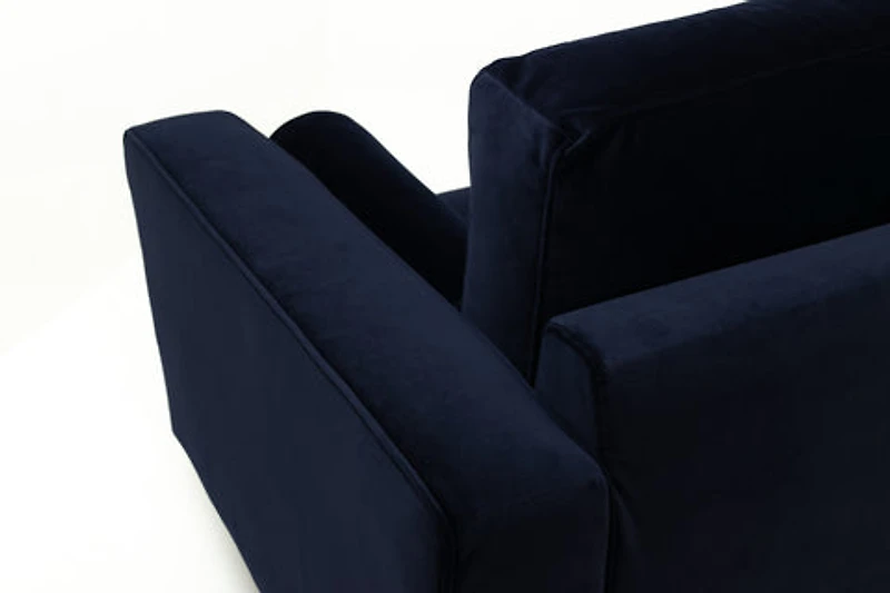 Robbie Velvet Loveseat - Blue