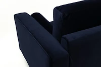 Robbie Velvet Loveseat - Blue