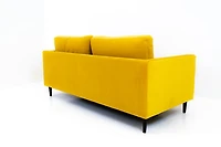 Alfie Mid Century Velvet Fabric Loveseat - Dijon