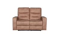 Roche Power Recliner Loveseat- Steam Brown