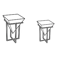 MOHAN INVERTED PYRAMID NATURAL SIDE TABLE