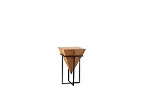 MOHAN INVERTED PYRAMID NATURAL SIDE TABLE