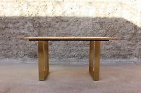 ZIVA Parquet Style Solid Mango Wood Dining Table