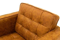 Lucas Mid Century Tufted Fabric Chair - SF203 BROWN
