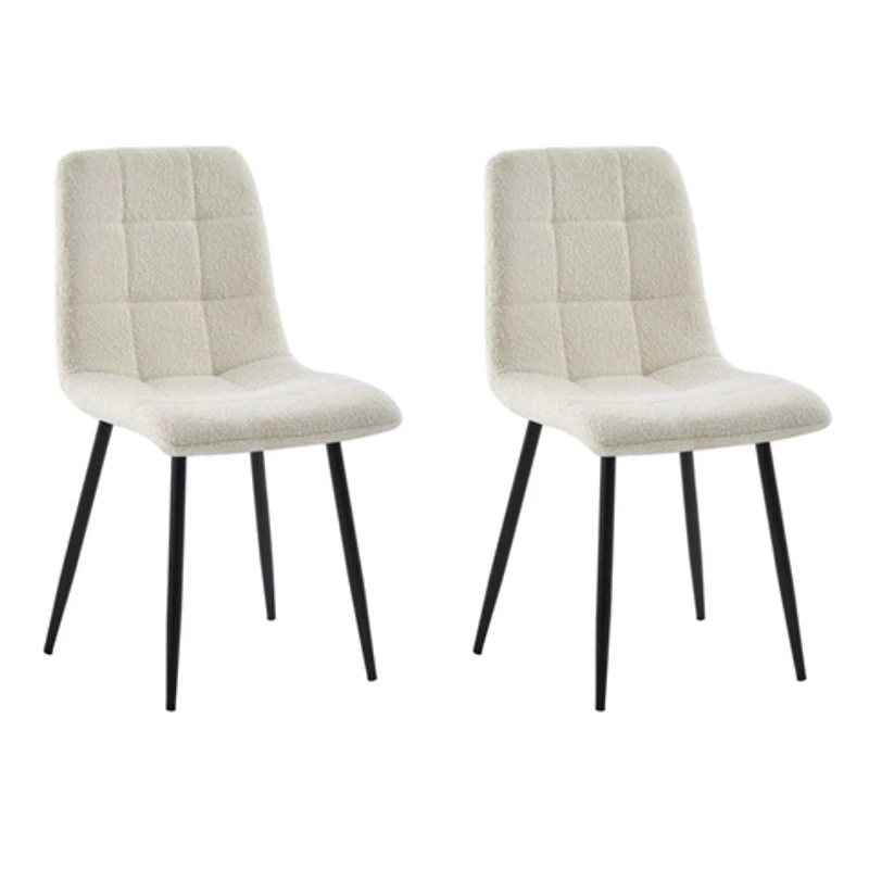 Lucas Fabric Dining Chair - Pearl Boucle