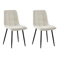 Lucas Fabric Dining Chair - Pearl Boucle