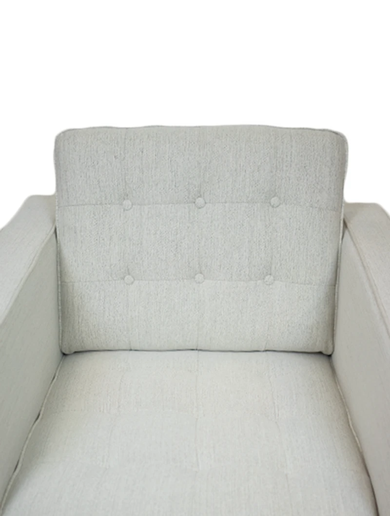 Lucas Mid Century Fabric Chair - Oatmeal Fabric