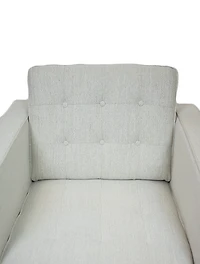 Lucas Mid Century Fabric Chair - Oatmeal Fabric